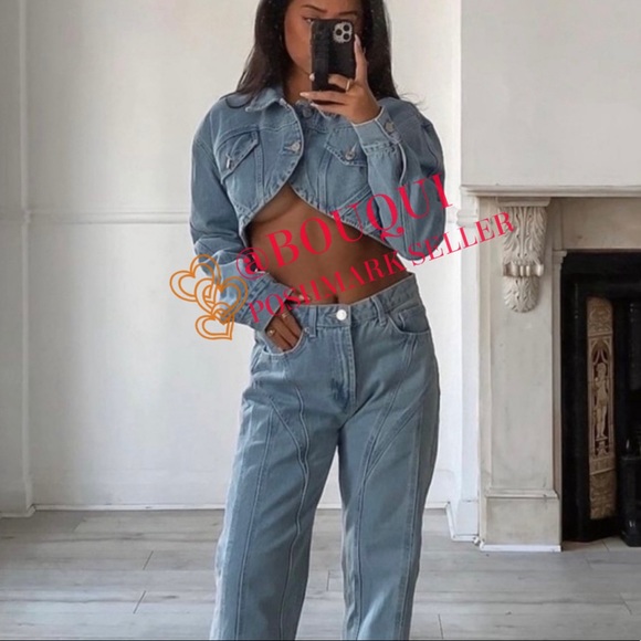 BLOGGERS FAV ZARA LONG SLEEVES CROPPED DENIM JEANS JACKET - Picture 8 of 15